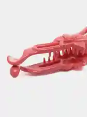 Коралловый меланж заколка для волос каучуковая. Заколка-банан. 10см