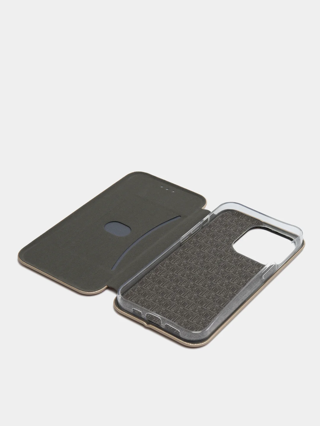 Золотой чехол-книжка для iPhone 14/14 Pro/14 Pro Max