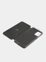 Серебряный чехол-книжка для Xiaomi Poco M5S, Redmi Note 10, Note 10S