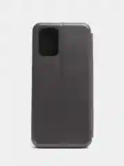 Серебряный чехол-книжка для Xiaomi Poco M5S, Redmi Note 10, Note 10S