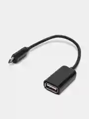 Угольный otg-переходник micro USB на USB, с проводом