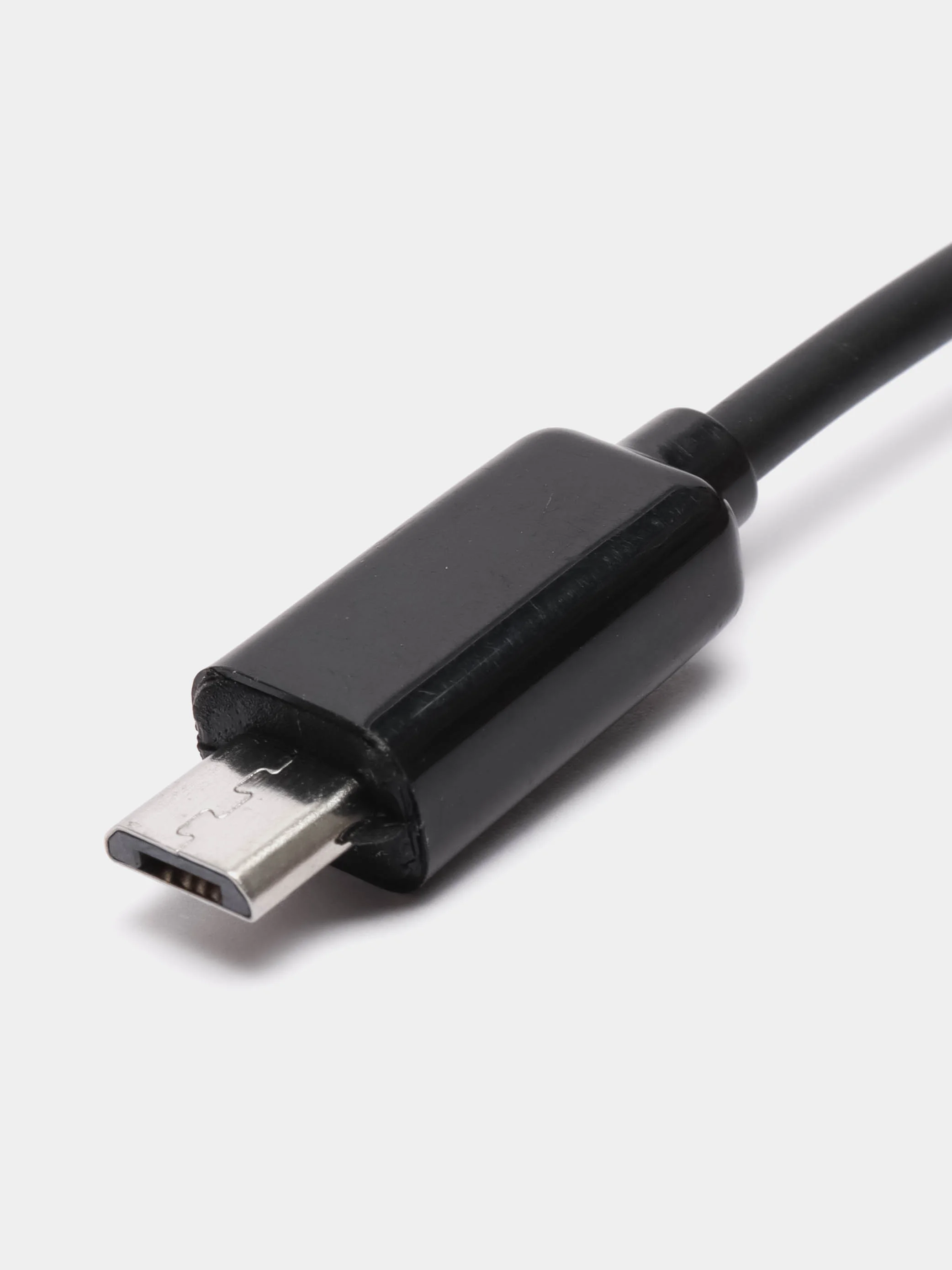 Угольный otg-переходник micro USB на USB, с проводом