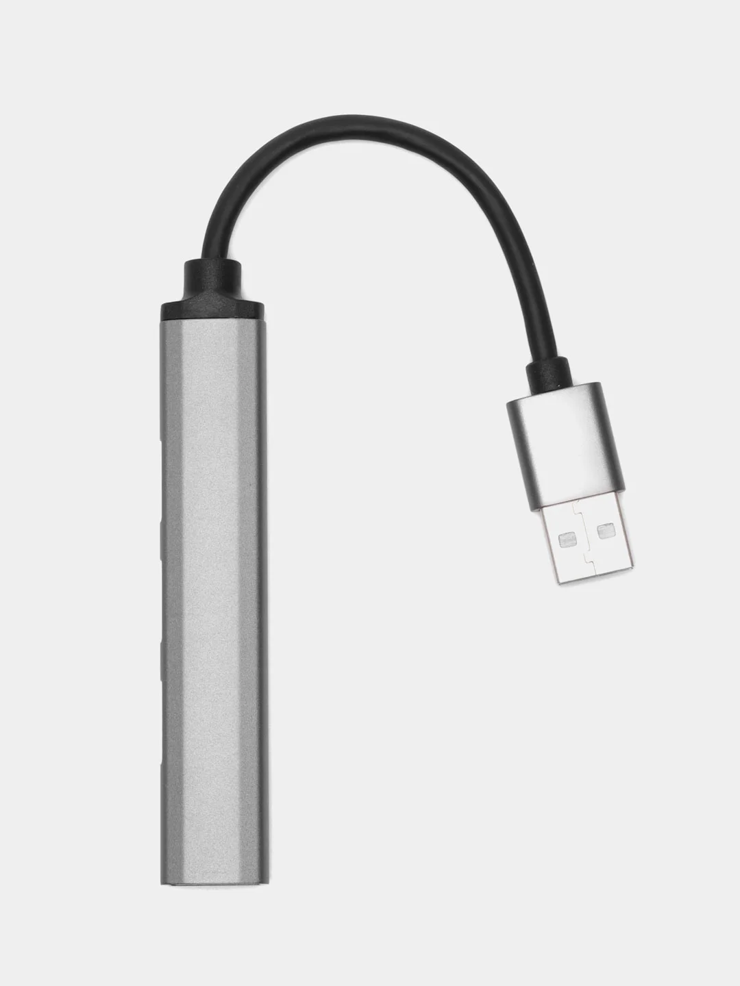 Серый usb-концентратор Hoco HB26, переходник 4 USB-порта, хаб разветвитель, адаптер