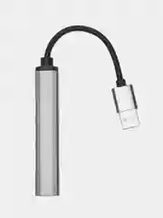 Серый usb-концентратор Hoco HB26, переходник 4 USB-порта, хаб разветвитель, адаптер