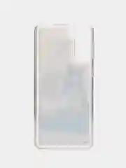 Бежевый чехол силиконовый жидкий с блестками Samsung S21 Plus + Ultra