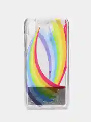 Чехол силиконовый жидкий с блестками для Xiaomi Redmi  Mi 10T Lite Note 9T