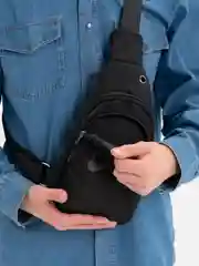 Угольный сумка мужская, через плечо