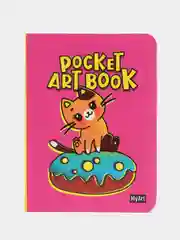 Тёмно-розовый скетчбук MyArt Pocket Artbook, А6, без линовки, 100 г/м2, 80 листов. Проф-Пресс