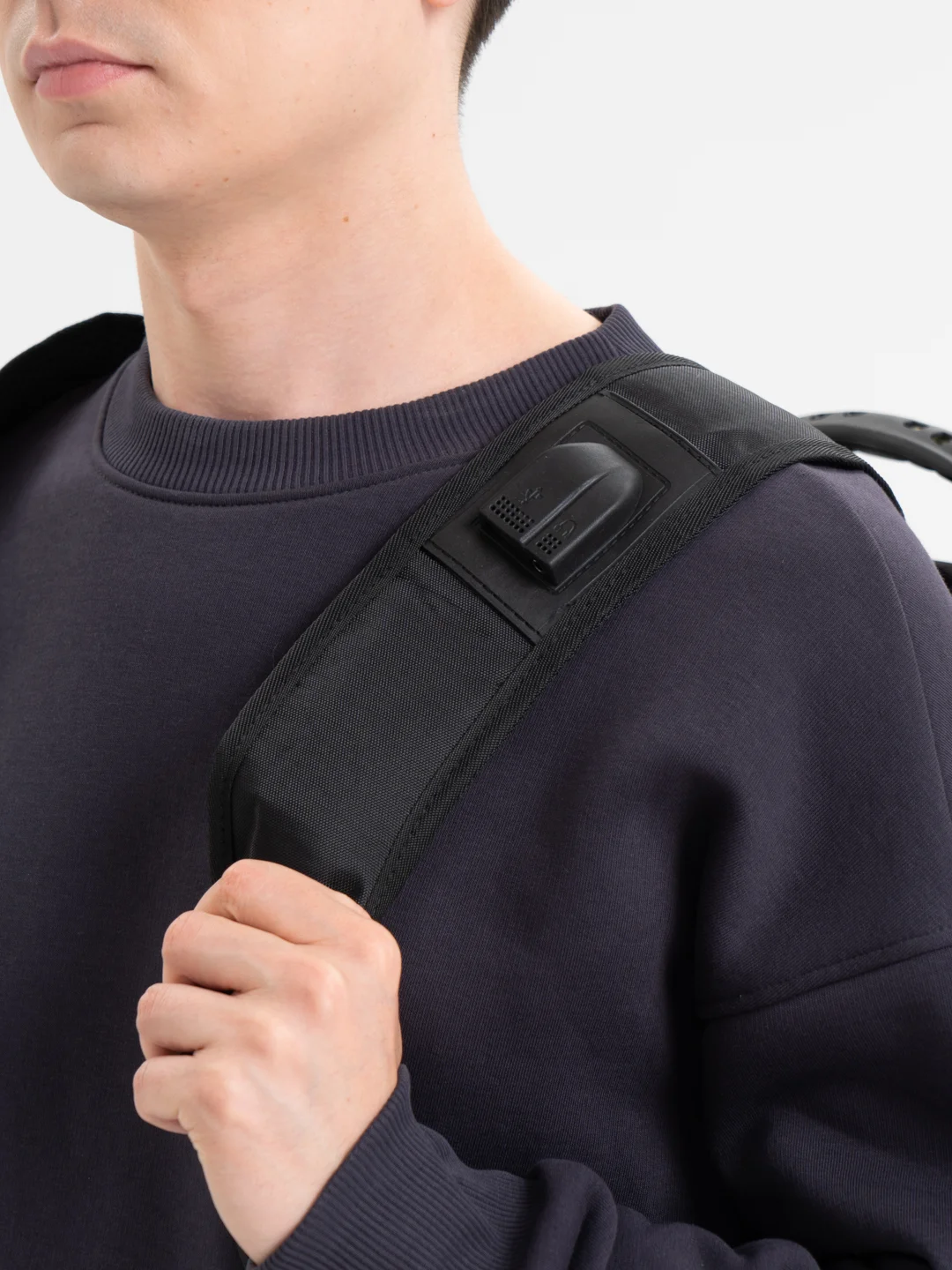 Серый рюкзак школьный, для старшей школы и студентов с USB и AUX