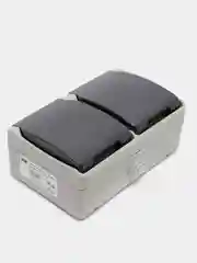 Розетка двухместная с защитной крышкой серии ФОРС IP54 для открытой установки