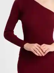 Багровый облегающее платье