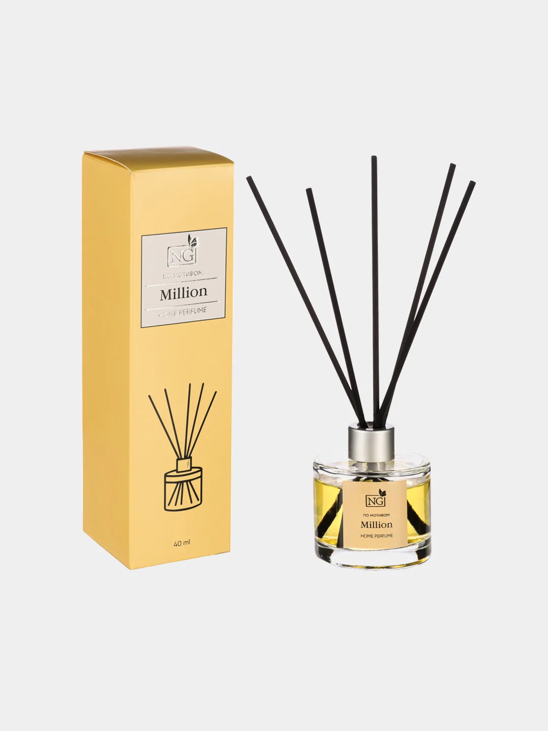 Диффузор ароматический с палочками по мотивам духов "Home Parfume", аромадиффузор, 40 мл