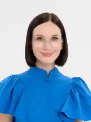 Серебряный круглые имиджевые очки