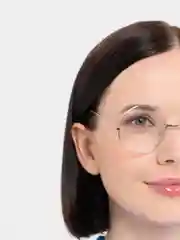 Серебряный круглые имиджевые очки