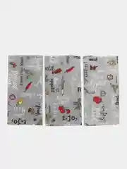 Серый меланж полотенца кухонные для рук и лица, набор полотенец 3 штуки, 37 х 75 см