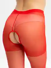 Алый колготки женские с вырезом в интимных местах