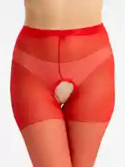 Алый колготки женские с вырезом в интимных местах