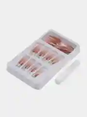 Накладные ногти с дизайном и клеем