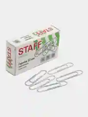 Скрепки большие STAFF, оцинкованные, 50 мм, 50 штук
