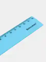 Лазурный линейка пластиковая 15 см BRAUBERG "NEON", непрозрачная, ассорти,