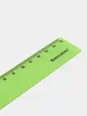 Лайм линейка пластиковая 15 см BRAUBERG "NEON", непрозрачная, ассорти,