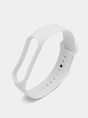 Cиликоновый ремешок для фитнес-браслета Xiaomi Mi Band 5 / Xiaomi Mi Band 6, белый
