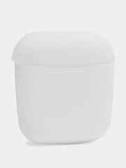 Силиконовый чехол для наушников AirPods 1/2, белый