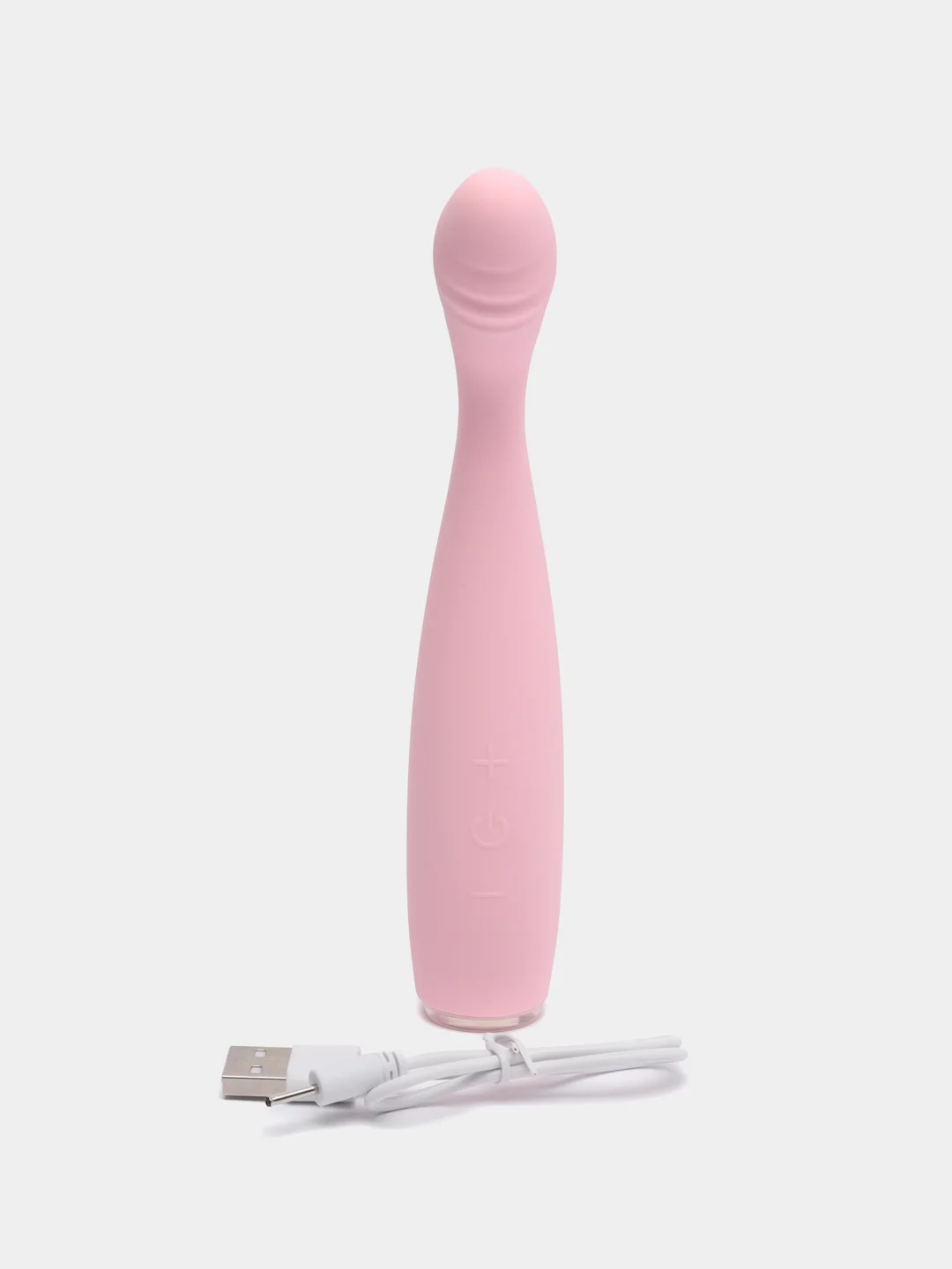 Розовый вибратор-стимулятор клитора, 5 виброрежимов, с USB