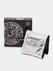 Lavest Black, черные презервативы, с ароматом колы, 3 шт