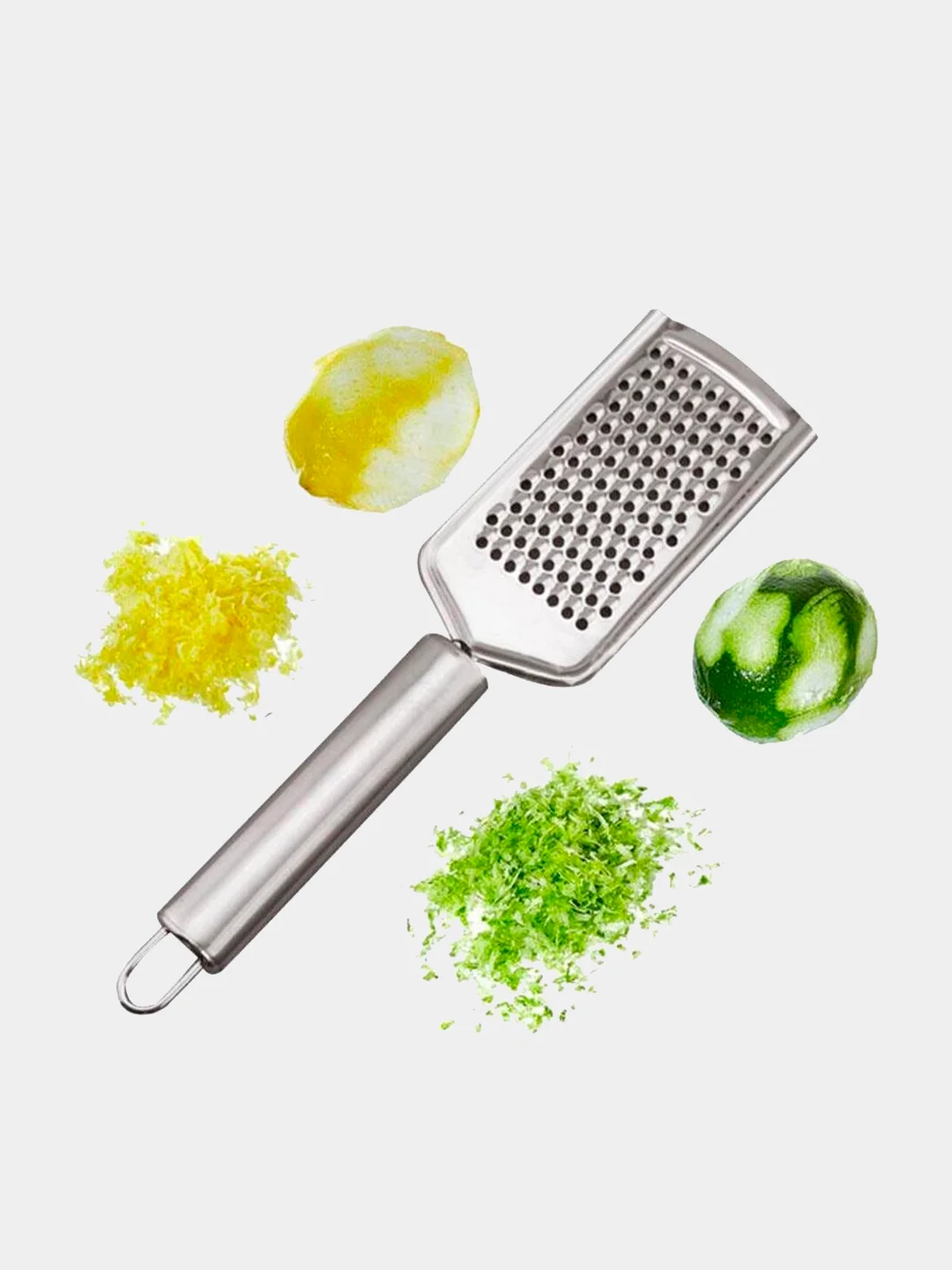 Черный терка с металлической ручкой, 24 см