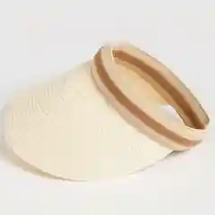 Молочный козырек соломенный от солнца женский, козырек от солнца, кепка, бейсболка