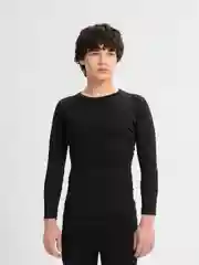 Черный спортивный мужской костюм (тайтсы и рашгард) для занятий спортом
