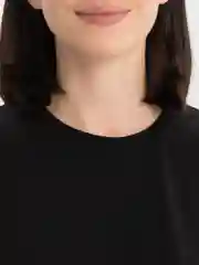 Черный футболка женская оверсайз