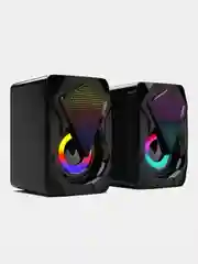 Колонки для компьютера и ноутбука X2, компьютерные колонки с подсветкой RGB