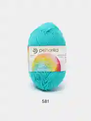 Бирюзовый пряжа Пехорка "Детская новинка", акрил, 50 г, 200 м