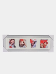 Фоторамка-коллаж "LOVE", мультирамка 4 фото, 61 х 20 см