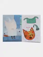 Голубой книга-аппликация для малышей Три кота, мягкая обложка, 14 х 20 см, 14 стр