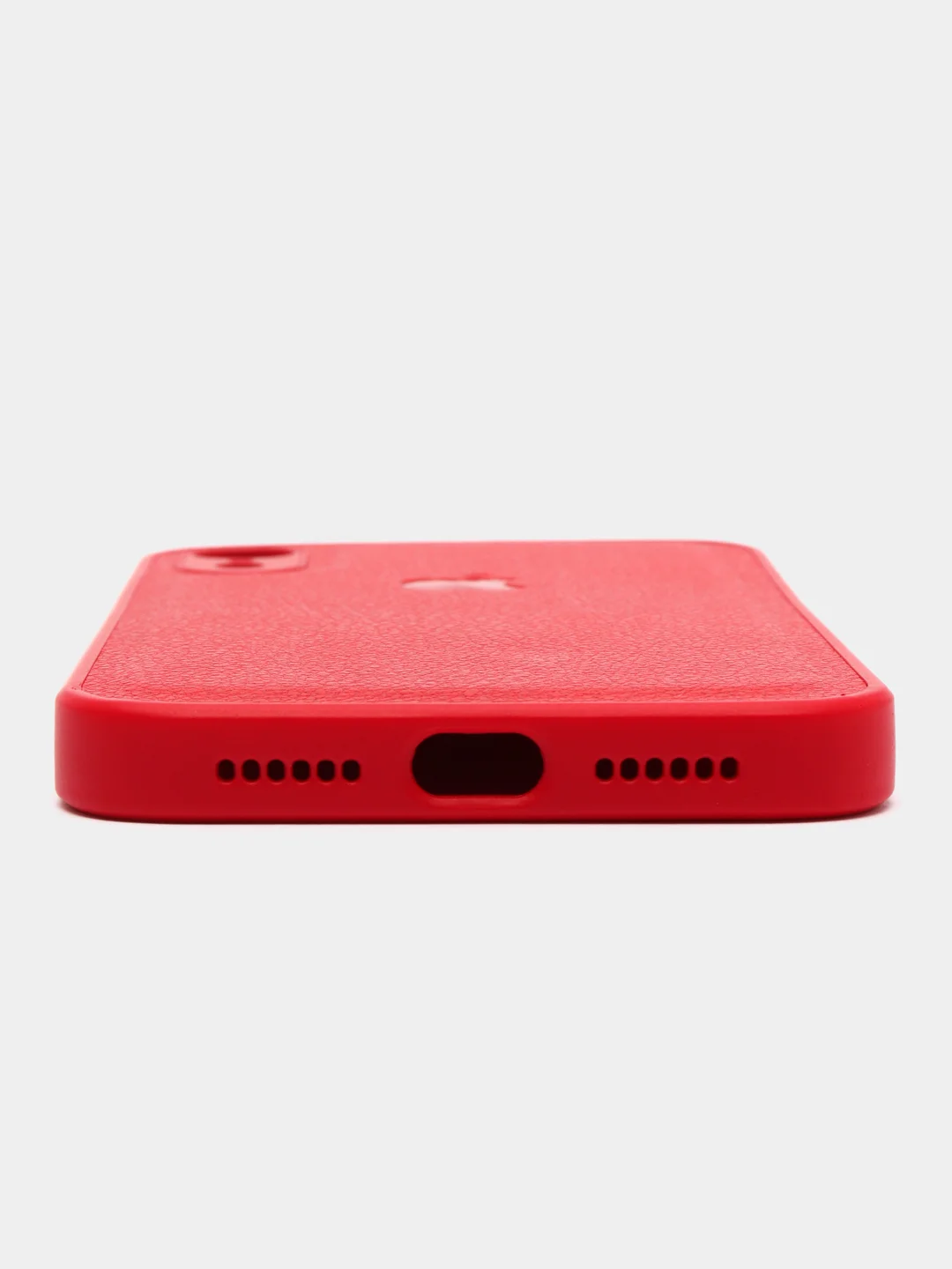 Красный чехол кожаный для Apple iPhone XR, 11, 12, 13, Pro, ProMax