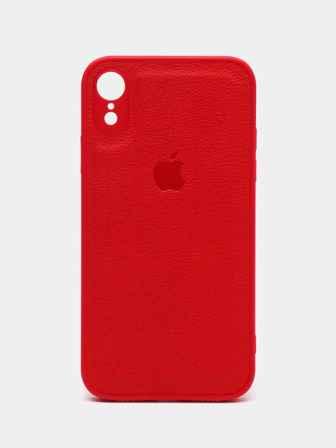 Красный чехол кожаный для Apple iPhone XR, 11, 12, 13, Pro, ProMax