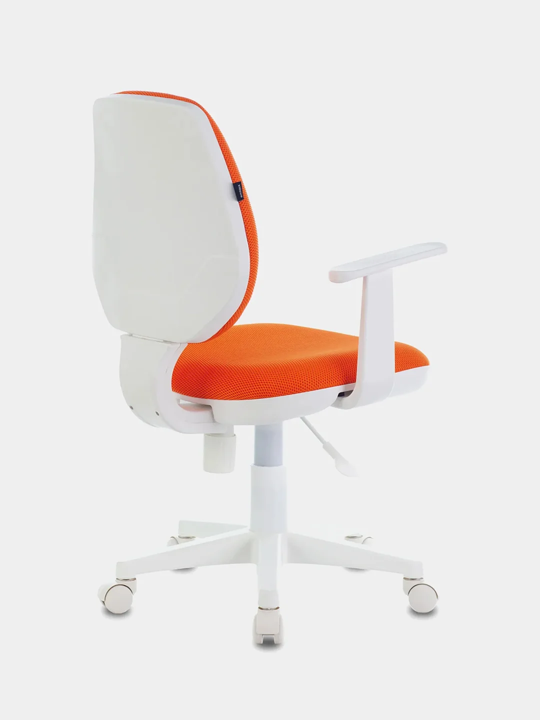 Кресло BRABIX Fancy MG-201W, с подлокотниками, пластик белый, оранжевое TW-96-1, 532410