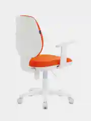 Кресло BRABIX Fancy MG-201W, с подлокотниками, пластик белый, оранжевое TW-96-1, 532410