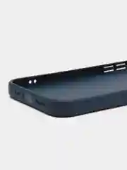 Темно-синий чехол кожаный для Apple iPhone XR, 11, 12, 13, Pro, ProMax