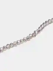 Серый стеклянные бусины "Рондели", на нити, 3 мм