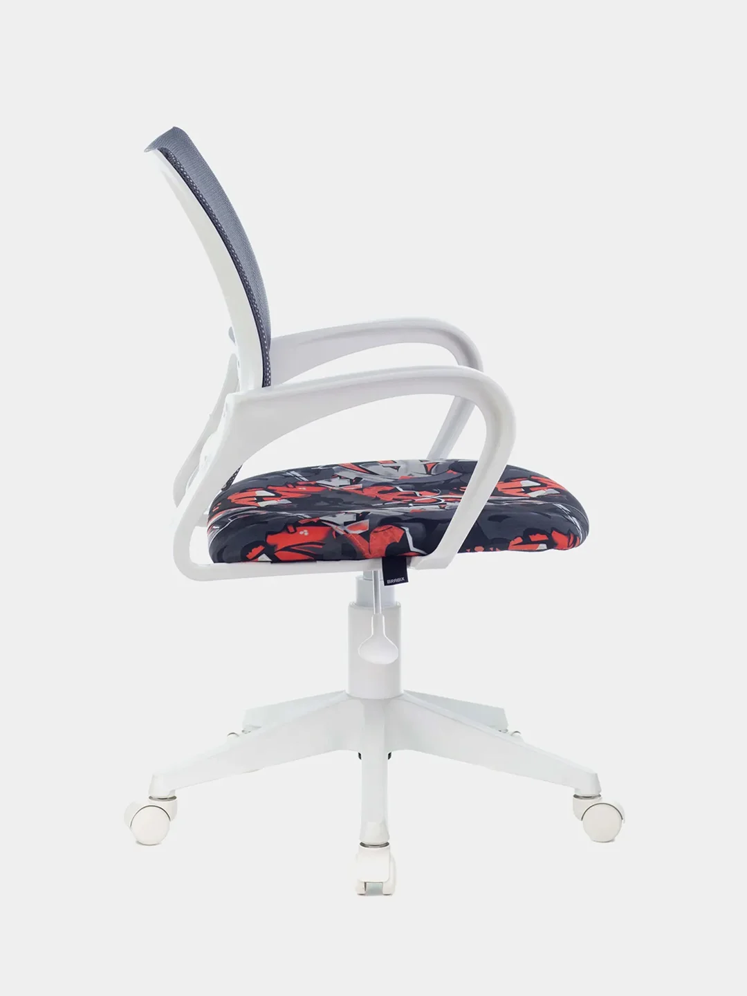 Кресло BRABIX Fly MG-396W, с подлокот., пластик белый, с рис. TW-04/Graffity, 532404