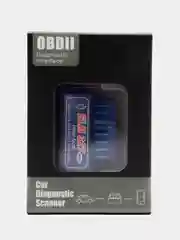 Синий автосканер диагностических ошибок Bluetooth ELM327 OBDII V2.1