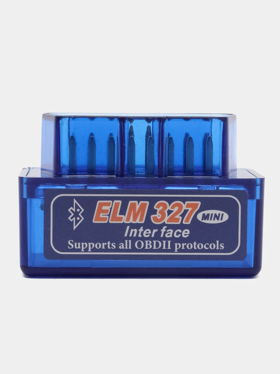 Синий автосканер диагностических ошибок Bluetooth ELM327 OBDII V2.1
