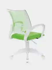Кресло BRABIX Fly MG-396W, с подлокотниками, пластик белый, сетка, салатовое, 532403