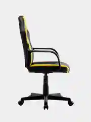 Компьютерное игровое офисное кресло (стул) Brabix Stripe Gm-202, экокожа, черное/желтое