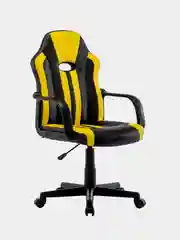 Компьютерное игровое офисное кресло (стул) Brabix Stripe Gm-202, экокожа, черное/желтое