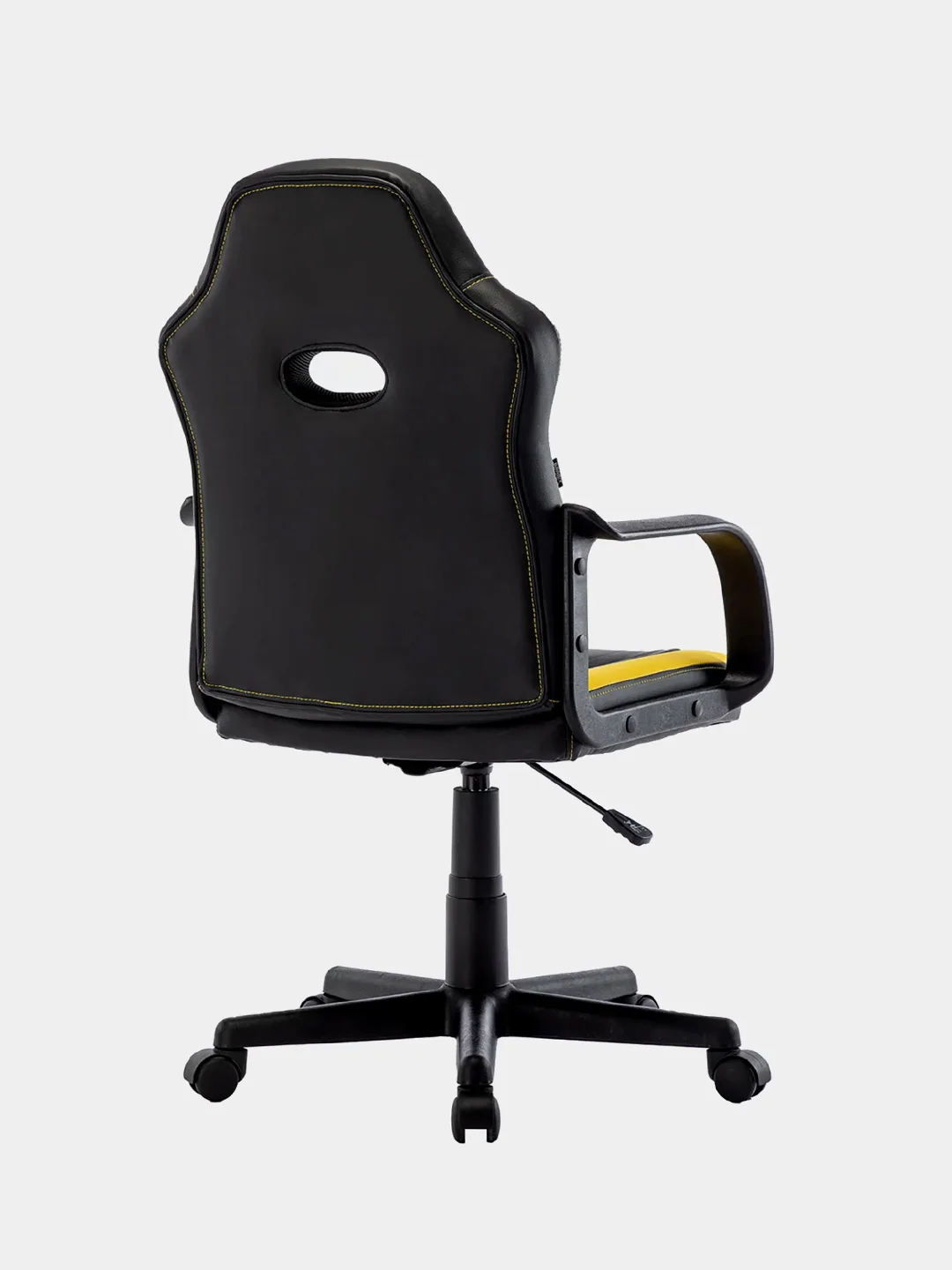Компьютерное игровое офисное кресло (стул) Brabix Stripe Gm-202, экокожа, черное/желтое